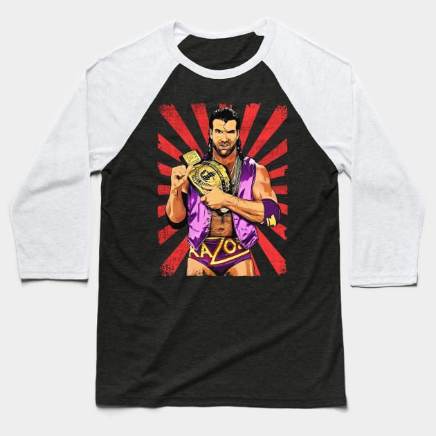 Razor Ramon Wrestling Vintage Fan Art Baseball T-Shirt by Sakonipopart